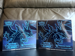 Phantasmal Flames Pokemon Center ETB Elite Trainer Box Lot of 2. IN HANDS - Image 1