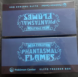 Phantasmal Flames Pokemon Center ETB Elite Trainer Box Lot of 2. IN HANDS - Image 4