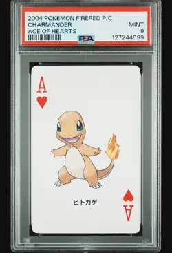 PSA 9 's 2004 Pokemon FireRed Charizard Charmeleon & Charmander Seq Set Poker - Image 2