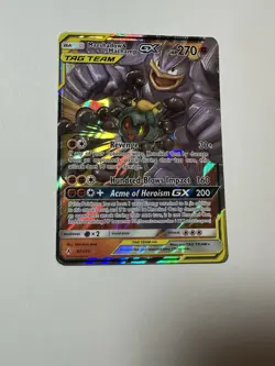 2019 Pokemon Unbroken Bonds Marshadow & Machamp GX #82/214 Very LP - Image 1
