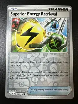 Pokemon Paldea Evolved Reverse Holo 189/193 Superior Energy Retrieval - Image 1