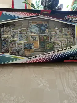 3x Pokemon Prismatic Evolutions Lucario ex and Tyranitar ex Premium Collection - Image 3