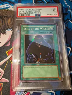 Yugioh Exile of the Wicked TP2-004 Super Rare Unlimited - PSA 7 - Image 1