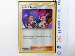 Jessie & James HOLO RARE card 58/68 Sun & Moon Hidden Fates 2019 Trainer Pokemon - Image 3