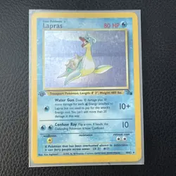 Lapras 10/62 Fossil Holo 1st Edition Pokemon Card - Image 1