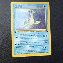 Lapras 10/62 Fossil Holo 1st Edition Pokemon Card - Image 2