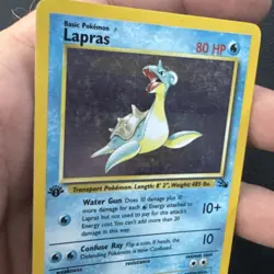 Lapras 10/62 Fossil Holo 1st Edition Pokemon Card - Image 3