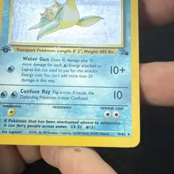 Lapras 10/62 Fossil Holo 1st Edition Pokemon Card - Image 5