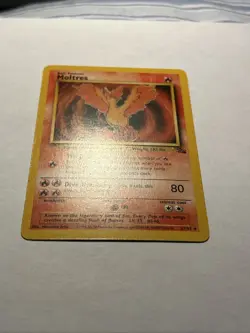 Moltres 27/62 1999 Pokemon TCG Fossil Set Non Holo Rare Card Vintage WOTC NM - Image 3