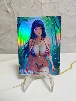 Hinata Trading Card Waifu Goddess Story Anime Girl holo Karte Manga Full Art - Image 1
