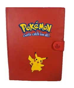 Vintage Pikachu Pokemon Card Binder/Book Red 4-Pocket 120 Slots Pokemon (1999) - Image 1