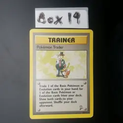 POKEMON TRADER 106/130 - NonHolo RARE - VINTAGE WOTC CARD - BASE SET 2 - MP - Image 1