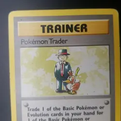 POKEMON TRADER 106/130 - NonHolo RARE - VINTAGE WOTC CARD - BASE SET 2 - MP - Image 2