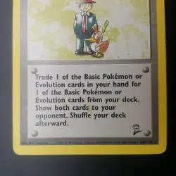 POKEMON TRADER 106/130 - NonHolo RARE - VINTAGE WOTC CARD - BASE SET 2 - MP - Image 3