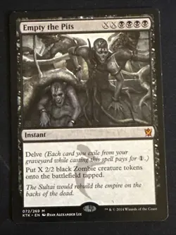 1x Empty the Pits (72) Khans of Tarkir LP MTG Magic the Gathering x1 MKE - Image 1