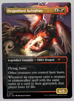 Dragonlord Kolaghan 1972 Borderless Non Foil Secret Lair MTG Near Mint - Image 2