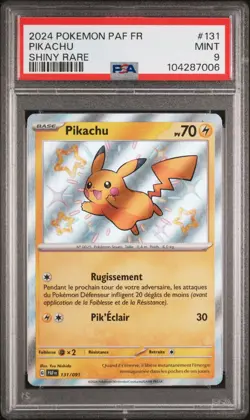 🇫🇷 PIKACHU SHINY PSA 9 - DESTINEES DE PALDEA 131/091 PAF EV Carte Pokemon 🇫🇷 - Image 2