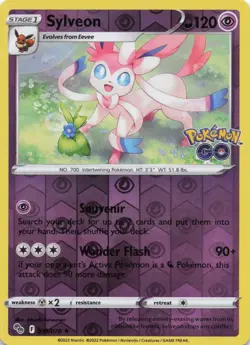 Sylveon Holo Rare Pokemon GO 035/078 NM Reverse Holo - Image 1