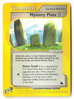 2003 Pokemon TCG Skyridge - Mystery Plate Beta 134/144, Uncommon Non-Holo LP+ - Image 1