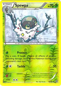 Pokemon - Spewpa - 14/162 - Uncommon - Reverse Holo - XY - BREAKthrough - NM - Image 1