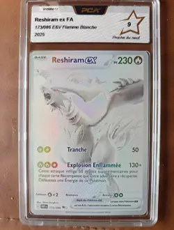 carte pokemon Grade PCA 9 reshiram ex 173/086 Fr Flammes Blanche - Image 3