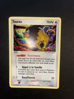 Carte Pokemon Tauros 12/100 Holo Reverse - Gardiens de cristal - Bloc Ex - Image 1