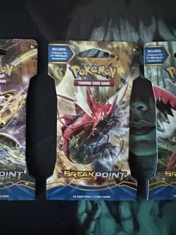 Pokemon TCG XY Breakpoint Sleeved Booster Pack Full Art Set 4 Sealed Packs - Image 3