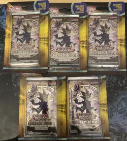 5X Yu-Gi-Oh Blister Pack Legendary Duelists Magical Hero Lite 1 Rare 1st Edition - Image 1