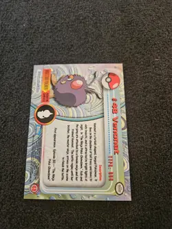 #48 Venonat Topps Pokemon Card Tv Animation Edition Blue Logo - Image 2