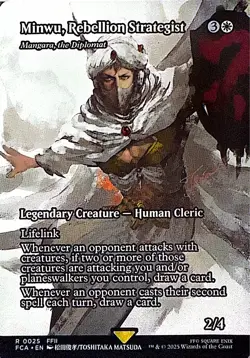 Minwu, Rebellion Strategist - Mangara, the Diplomat (Showcase) Non- Foil R FINAL - Image 1