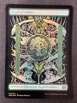 MTG Phyrexia: All Will Be One #271 Forest FOIL Full Art Land NM - Image 1