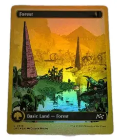 Forest #0516 First-Place Foil Basic Land Aetherdrift (DFT) Alternate Art Magic - Image 1