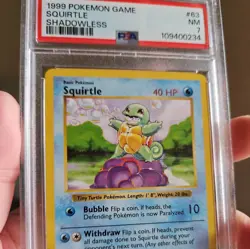 Pokemon Cards: Base Set Shadowless Common: Squirtle 63/102 PSA 7 Free Shipping - Image 3
