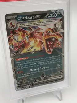 2023 POKEMON OBF EN Trading Card CHARIZARD ex #125/197 OBSIDIAN FLAMES PSA 6 - Image 2