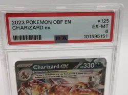 2023 POKEMON OBF EN Trading Card CHARIZARD ex #125/197 OBSIDIAN FLAMES PSA 6 - Image 3