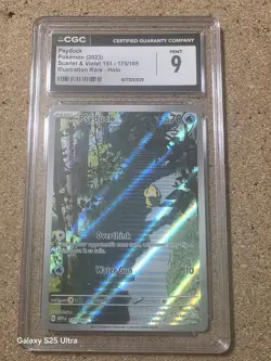 POKEMON SCARLET & VIOLET 151 175/165 PSYDUCK CGC 9 MINT ILLUSTRATION RARE - Image 1