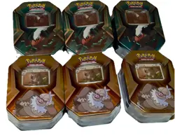Pokemon TCG Triple Whammy Tin Lot of 6 (3 Darkrai & 3 Slaking) Factory Sealed - Image 1