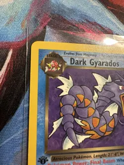 VTG Pokemon TCG Dark Gyarados 25/82 1st Edition Team Rocket Non-Holo Rare - Image 2