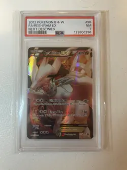PSA 7 NM Reshiram EX Full Art Pokemon 2012 Next Destinies #95 - Image 1