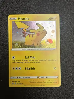 Pikachu SWSH039 Sword & Shield Black Star Promo Cards Pokemon Holo NM - Image 2