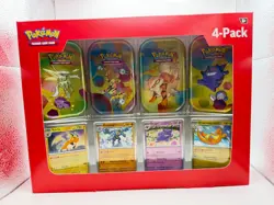 2 Pack Pokemon TCG: Scarlet & Violet 151 4 Mini Tins + 4 Promo Cards Box Pack - Image 4