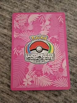Pokemon TCG Fezandipiti EX Stamped Card 2024 World Championships Signed NM - Image 2