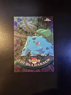 2000 Pokemon Topps Chrome Bulbasaur Holo #01 (C38) - Image 1