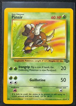 Pokemon Pinsir 25/64 Non Holo Jungle Unlimited NM - Image 1