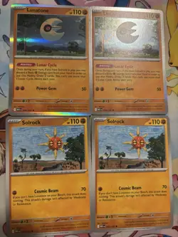 2x Lunatone 74/132 & 2x Solrock 75/132 - Playset - Pokemon TCG - Mega Evolution - Image 1