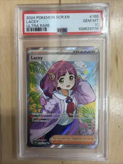 Pokemon Scarlet & Violet Stellar Crown Lacey #166/142 PSA 10 - Image 1