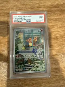 Pokemon TCG Obsidian Flames Charmander Promo Card SVPEN044 PSA 9 - Image 1