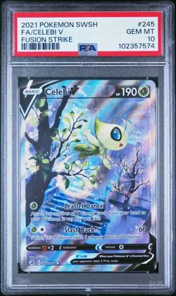 Pokemon Celebi V Alternate Art Fusion Strike 245/264 PSA 10 GEM MINT - Image 1