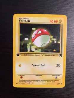 Voltorb 1st Edition 69/82 Common Team Rocket Pokemon Vintage 2000 WOTC - Image 1
