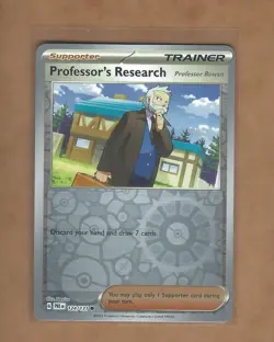 Pokemon Prismatic Evolutions Professor's Research 124/131 Reverse Halo NM - Image 1